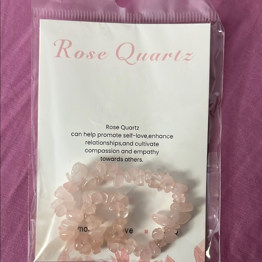 Rose Quartz Crystal Bracelet